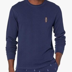 🆕 Polo Ralph Lauren English Bear waffle weave LS shirt Medium